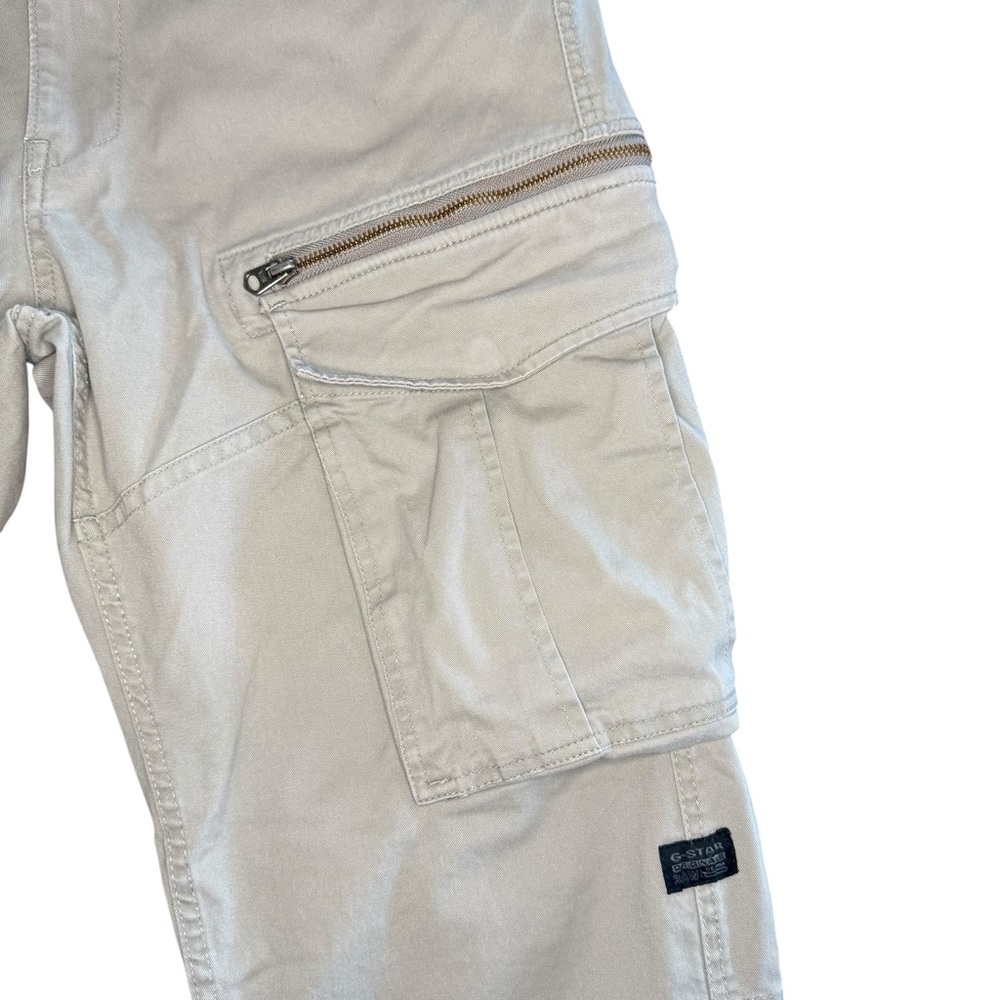 G-Star Raw Light Tan Cargo Straight Leg Pants Men Trouser Size 34 - Picture 3 of 13
